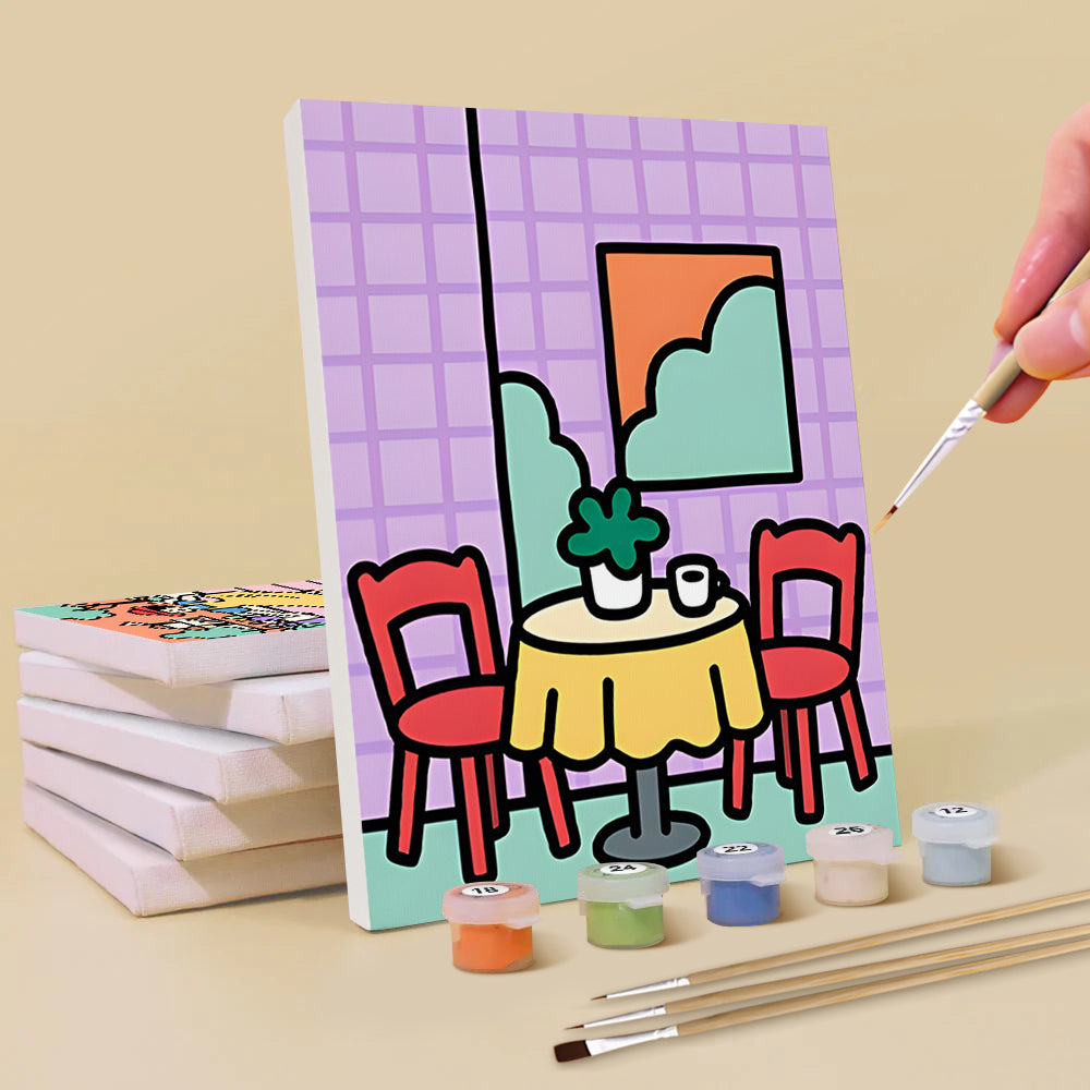 Una Chica Polifacética y Hermosa 6 Partes Mini Pintar por Números
