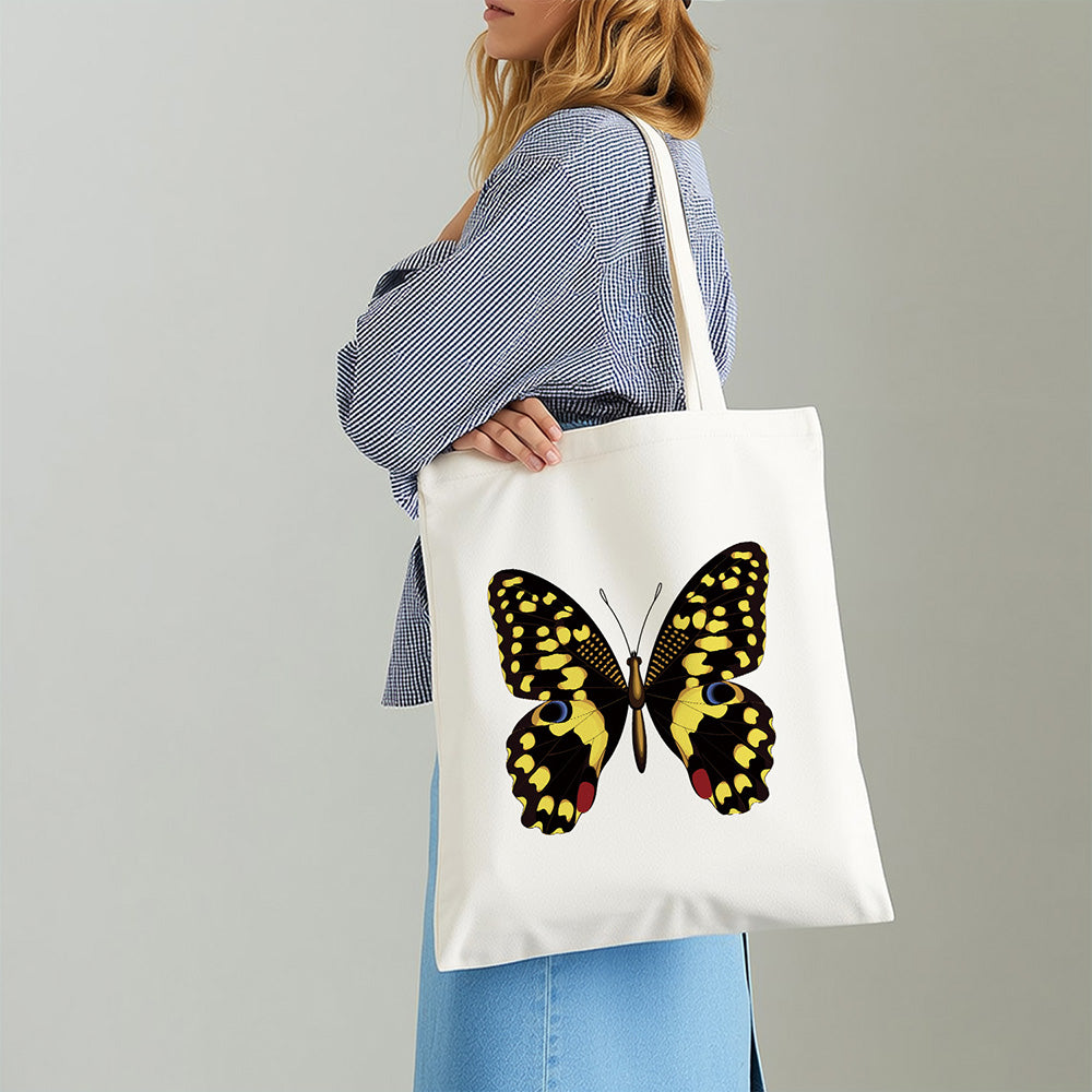 Una Mariposa Negra y Dorada Bolsa de Lienzo Pintar por Números