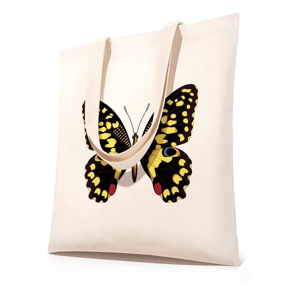 Una Mariposa Negra y Dorada Bolsa de Lienzo Pintar por Números