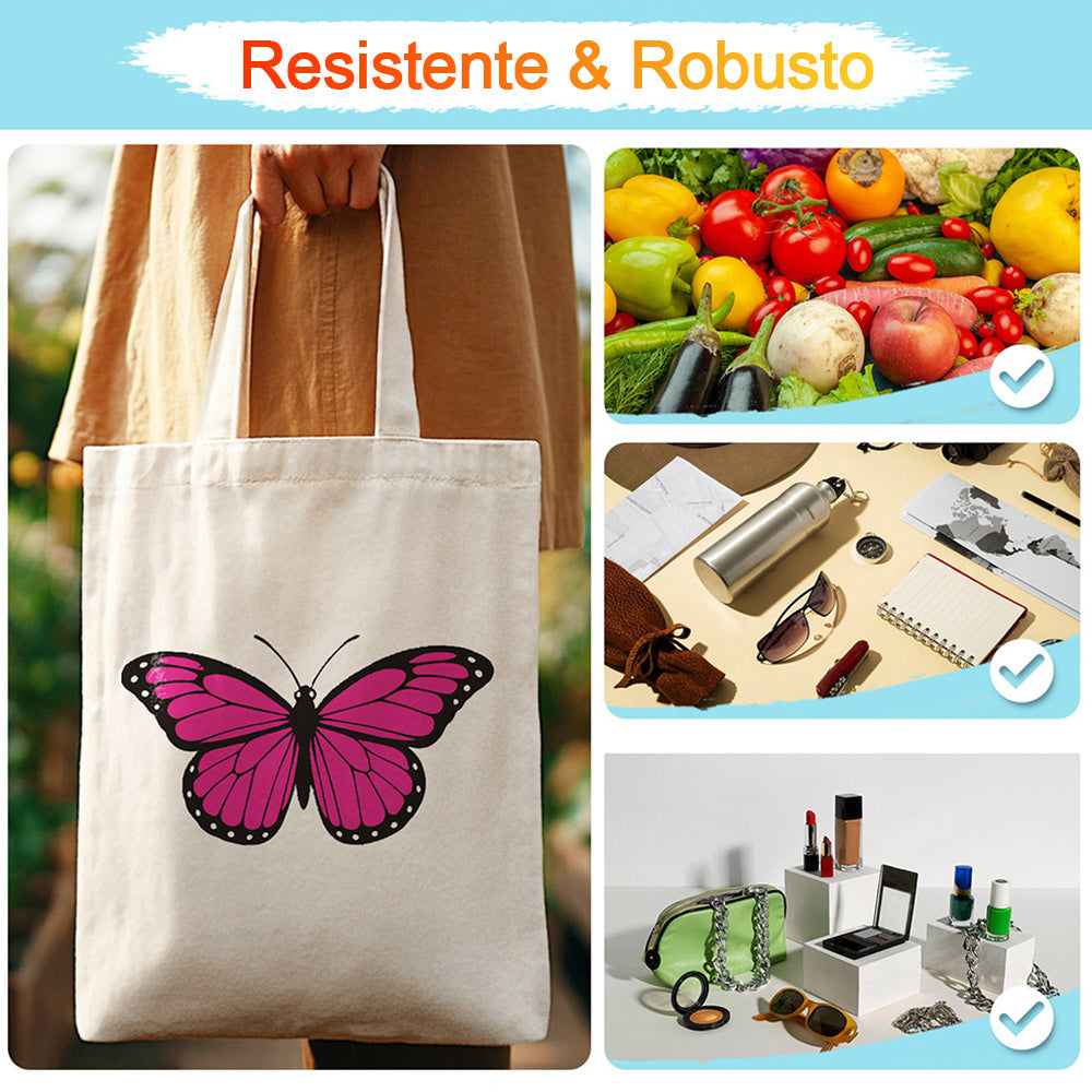 Una Mariposa Rojo y Rosa Bolsa de Lienzo Pintar por Números