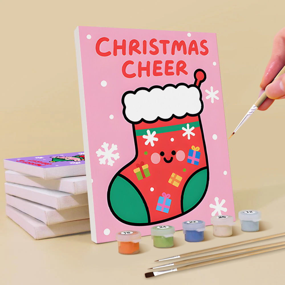 Una Navidad Feliz 6 Partes Mini Pintar por Números