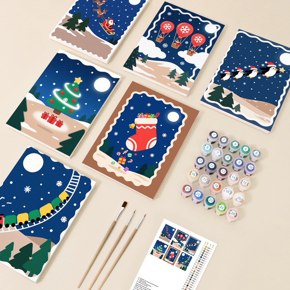 Una Nochebuena Silenciosa 6 Partes Mini Pintar por Números