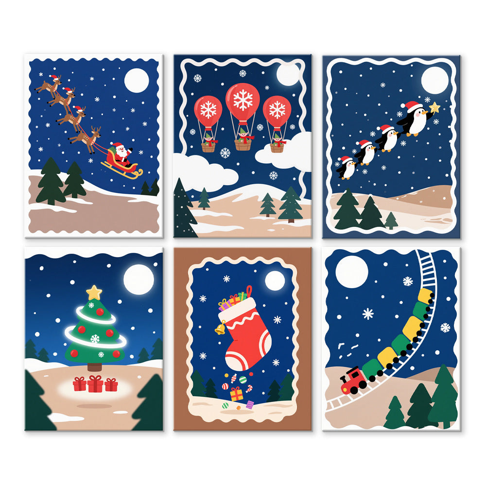 Una Nochebuena Silenciosa 6 Partes Mini Pintar por Números