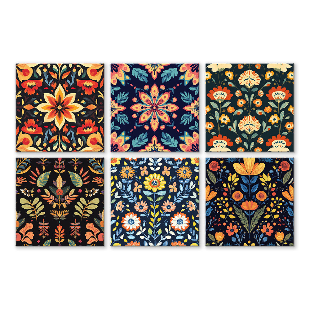 Varias Flores Silvestres 6 Partes Mini Pintar por Números