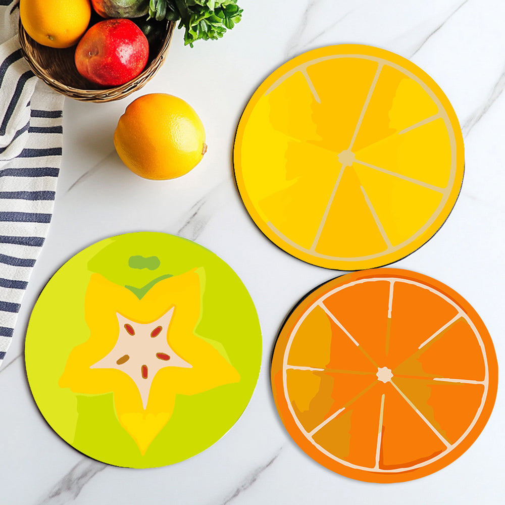 Varias Frutas 6 Salvamanteles Pintar por Números