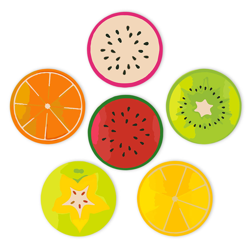 Varias Frutas 6 Salvamanteles Pintar por Números