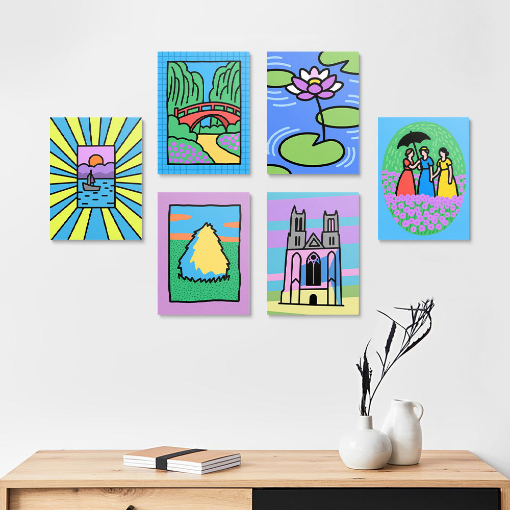 Viajes de Verano 6 Partes Mini Pintar por Números