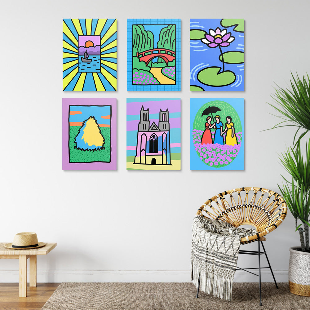 Viajes de Verano 6 Partes Mini Pintar por Números