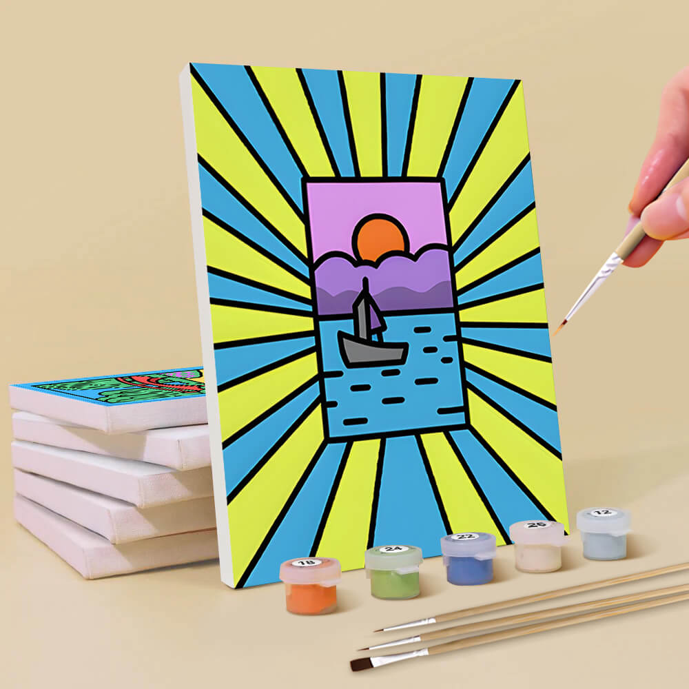 Viajes de Verano 6 Partes Mini Pintar por Números
