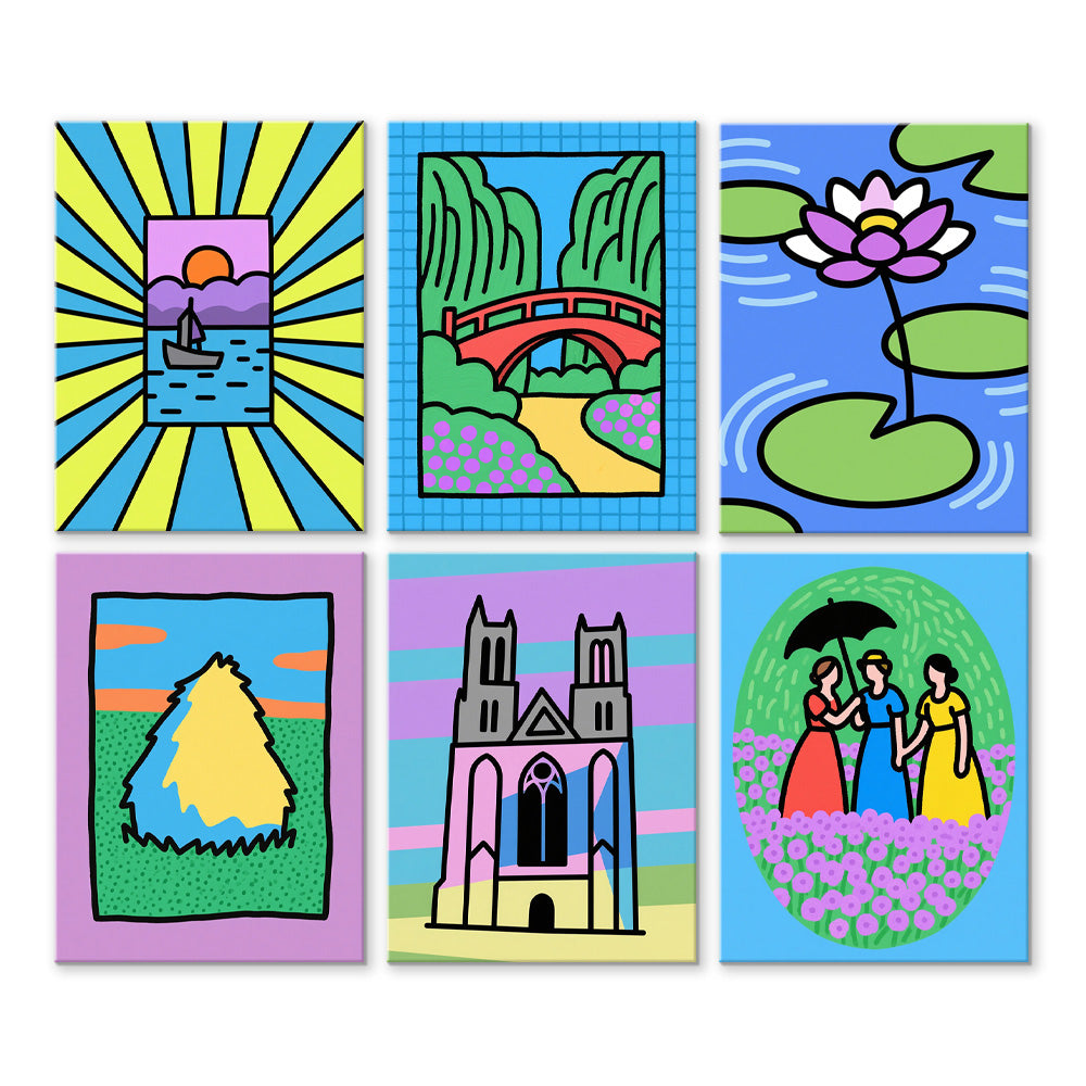 Viajes de Verano 6 Partes Mini Pintar por Números
