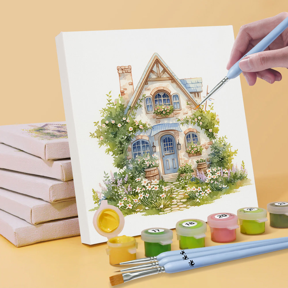Villas con Jardín 6 Partes Mini Pintar por Números