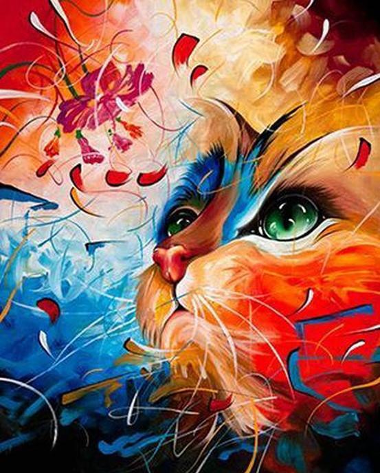 Animal Gato Pintar por Números PBNCATL11