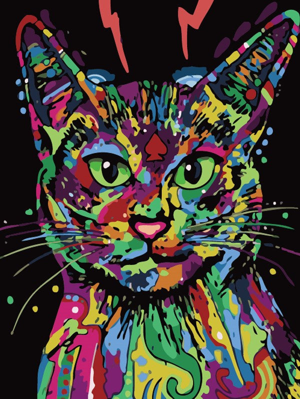 Animal Gato Pintar por Números PBNCATL85