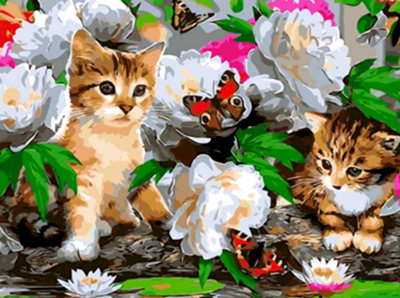 Animal Gato Pintar por Números PBNCATW103