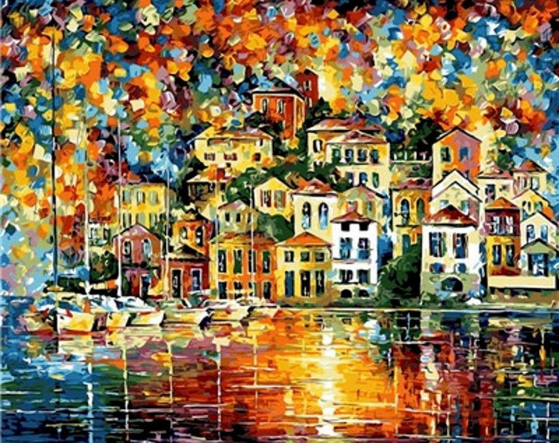 Paisaje Ciudad Pintar por Números PBNCITYW121