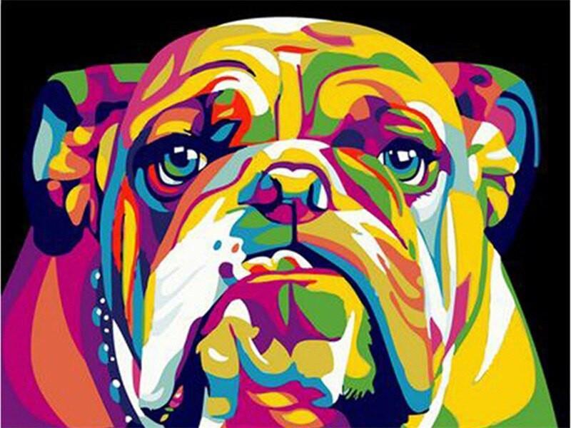 Animal Perro Pintar por Números PBNDOGW25