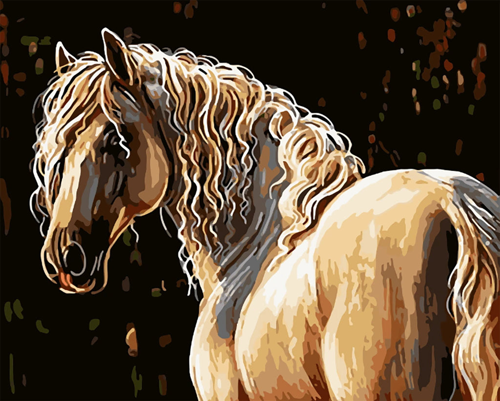 Animal Caballo Pintar por Números PBNHOUW63