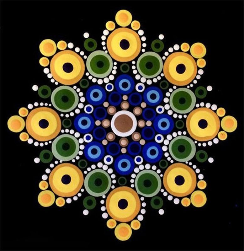 Mandala Pintar por Números PBNMANSQR121