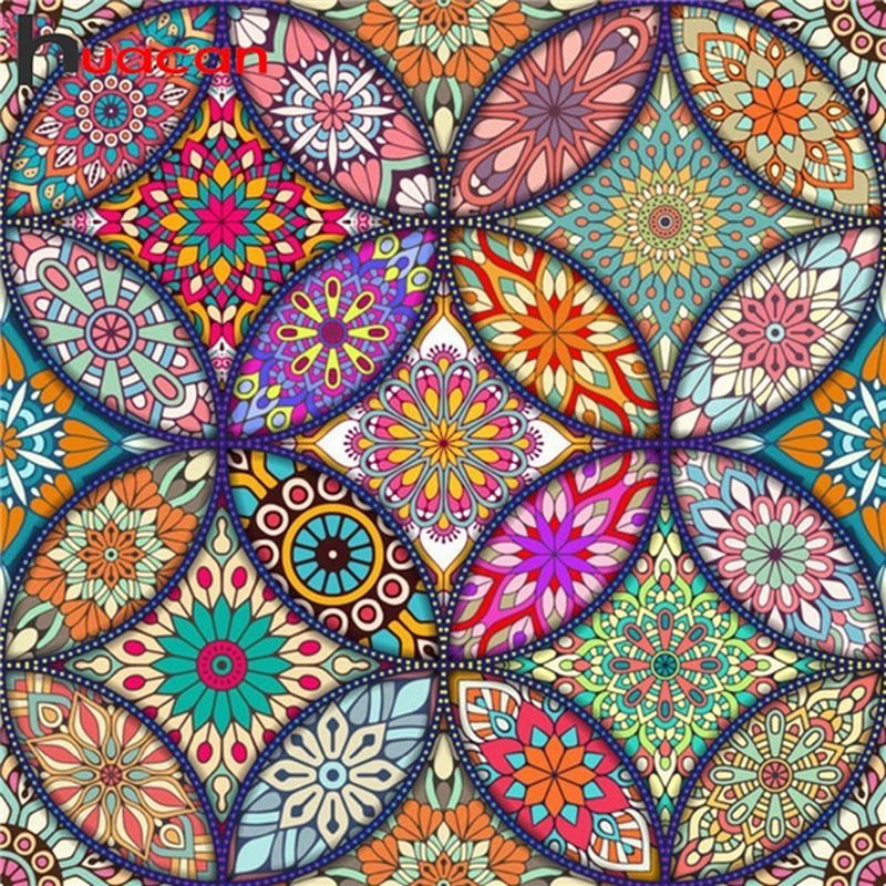 Mandala Pintar por Números PBNMANSQR122