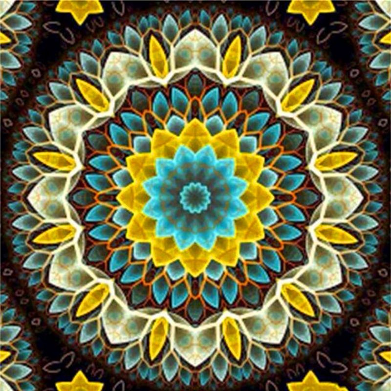 Mandala Pintar por Números PBNMANSQR17