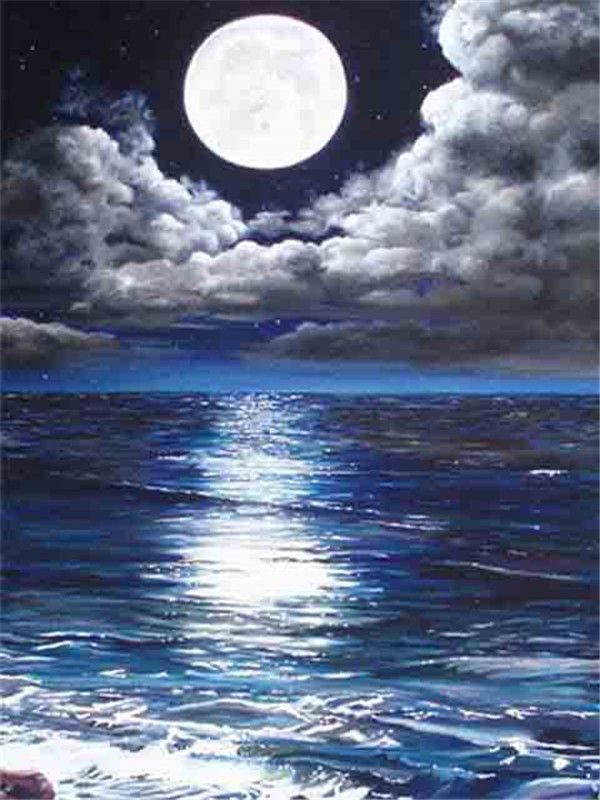 Paisaje Naturaleza Luna Pintar por Números PBNNATL333