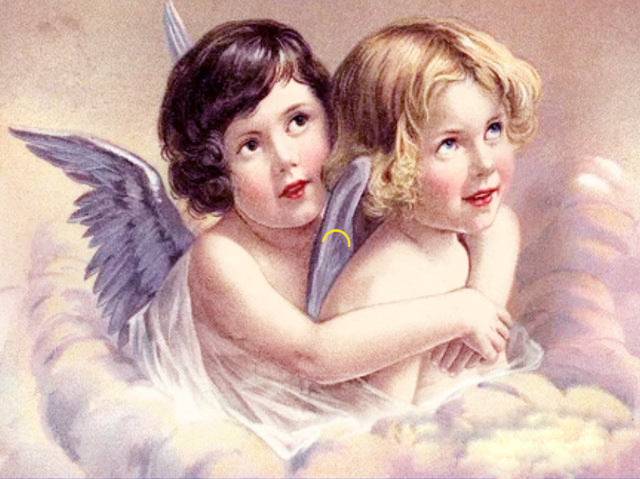 Abrazo de Dos Angelitos Lindos Pintar por Números