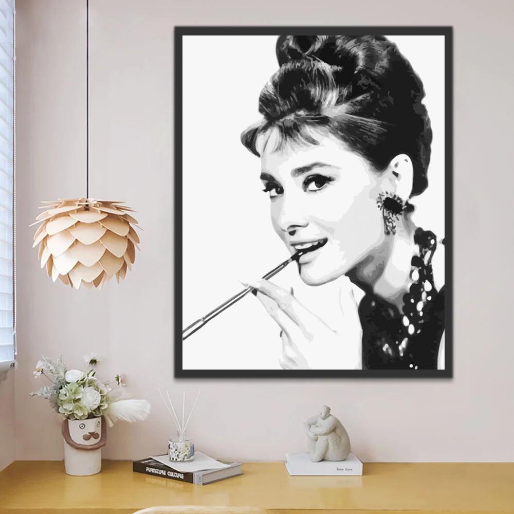 Actriz Audrey Hepburn Pintar por Números
