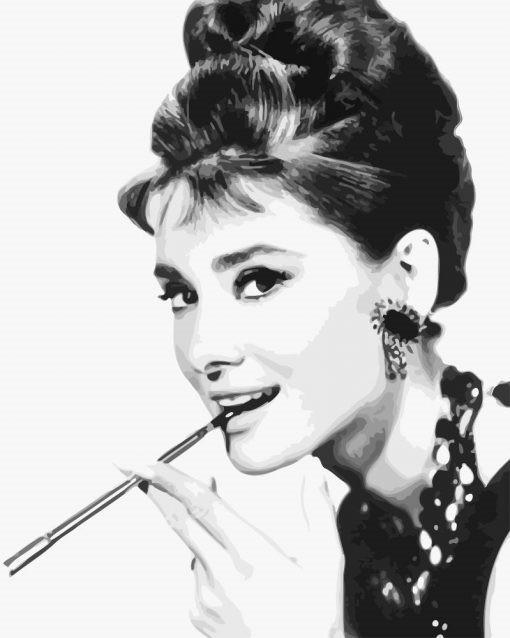 Actriz Audrey Hepburn Pintar por Números