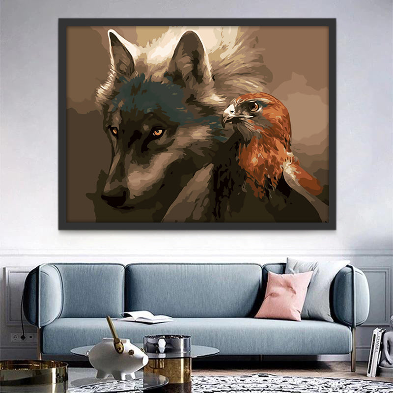 Águila y Lobo Pintar por Números