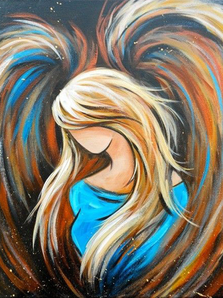 Ángel de Alas Coloridas Pintar por Números