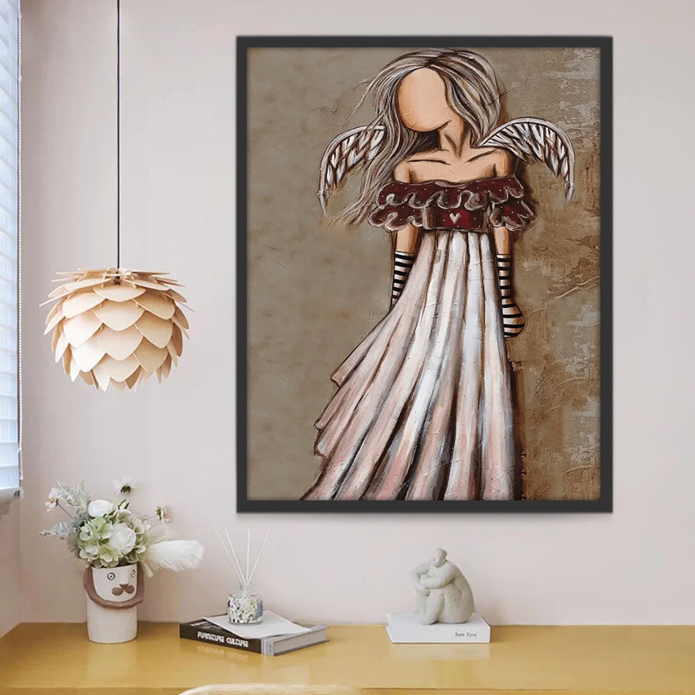 Ángel de Vestido Blanco Pintar por Números