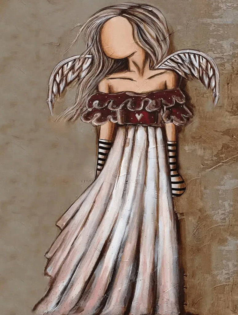 Ángel de Vestido Blanco Pintar por Números
