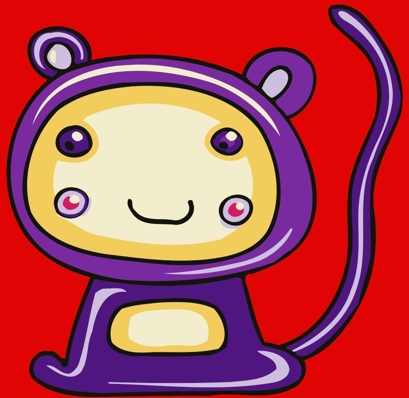 Animal Lindo Sonriente en el Fondo Rojo Pintar por Números Niños