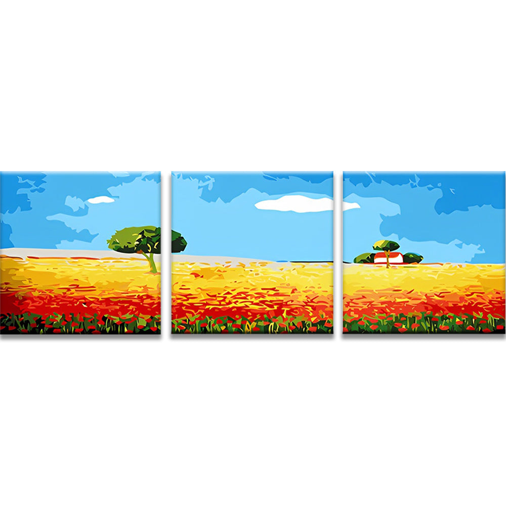 Árbol en el Campo Enorme 3 Partes Pintar por Números