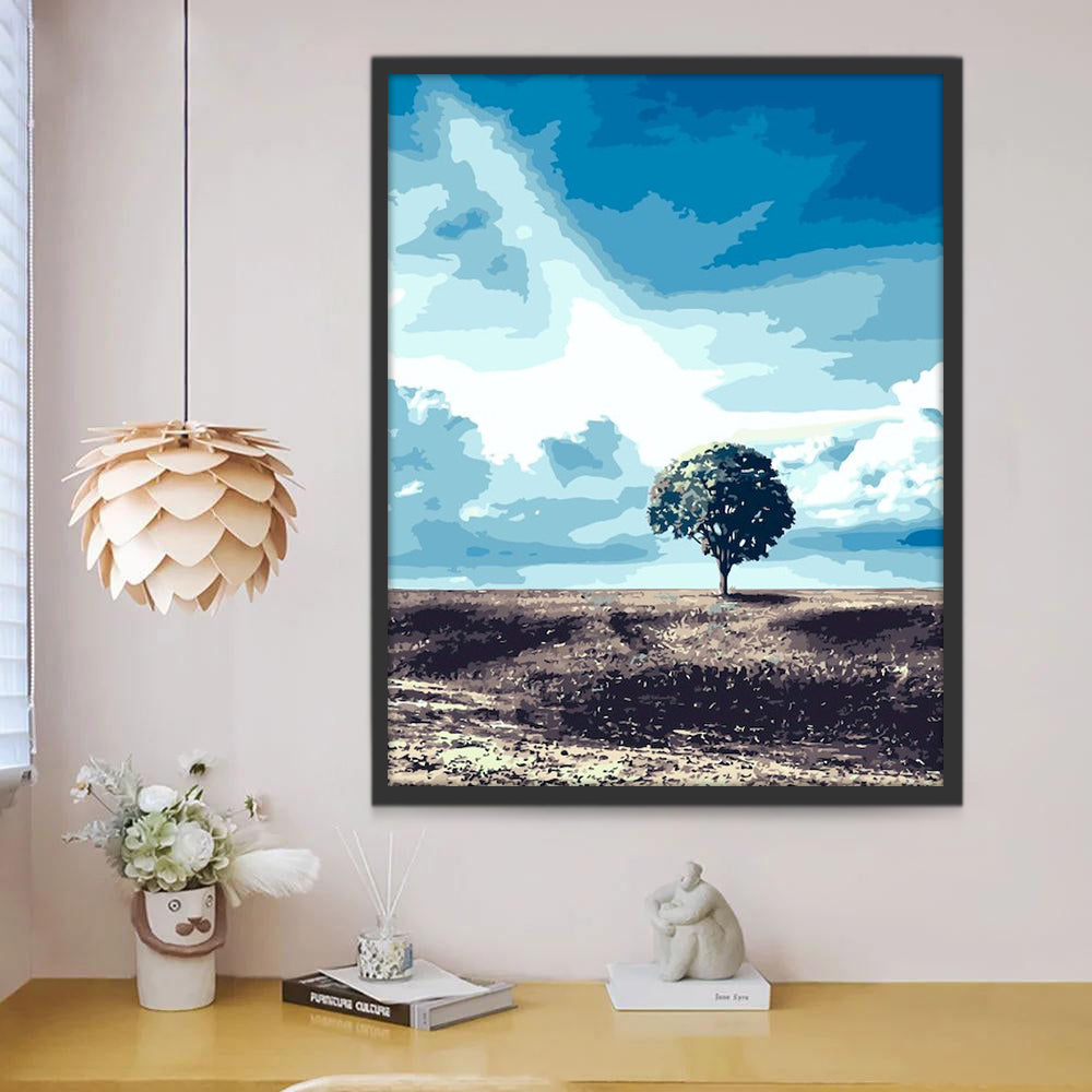 Árbol Solo en Lugar Despoblado Pintar por Números