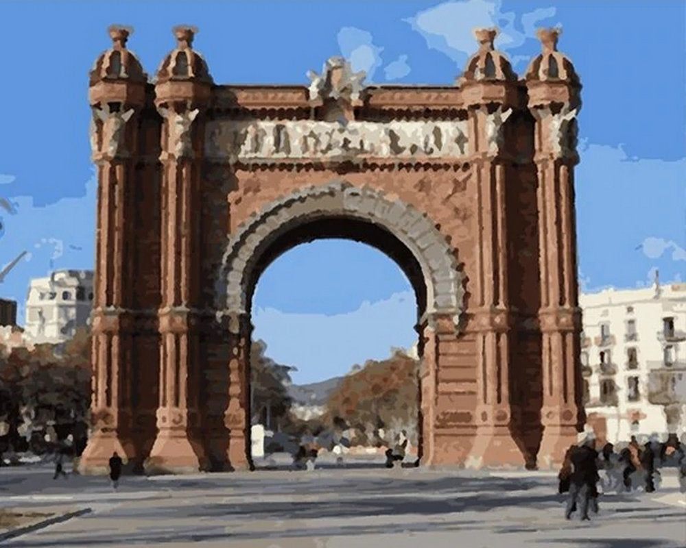 Arquitectura Fascinante en la Ciudad Pintar por Números