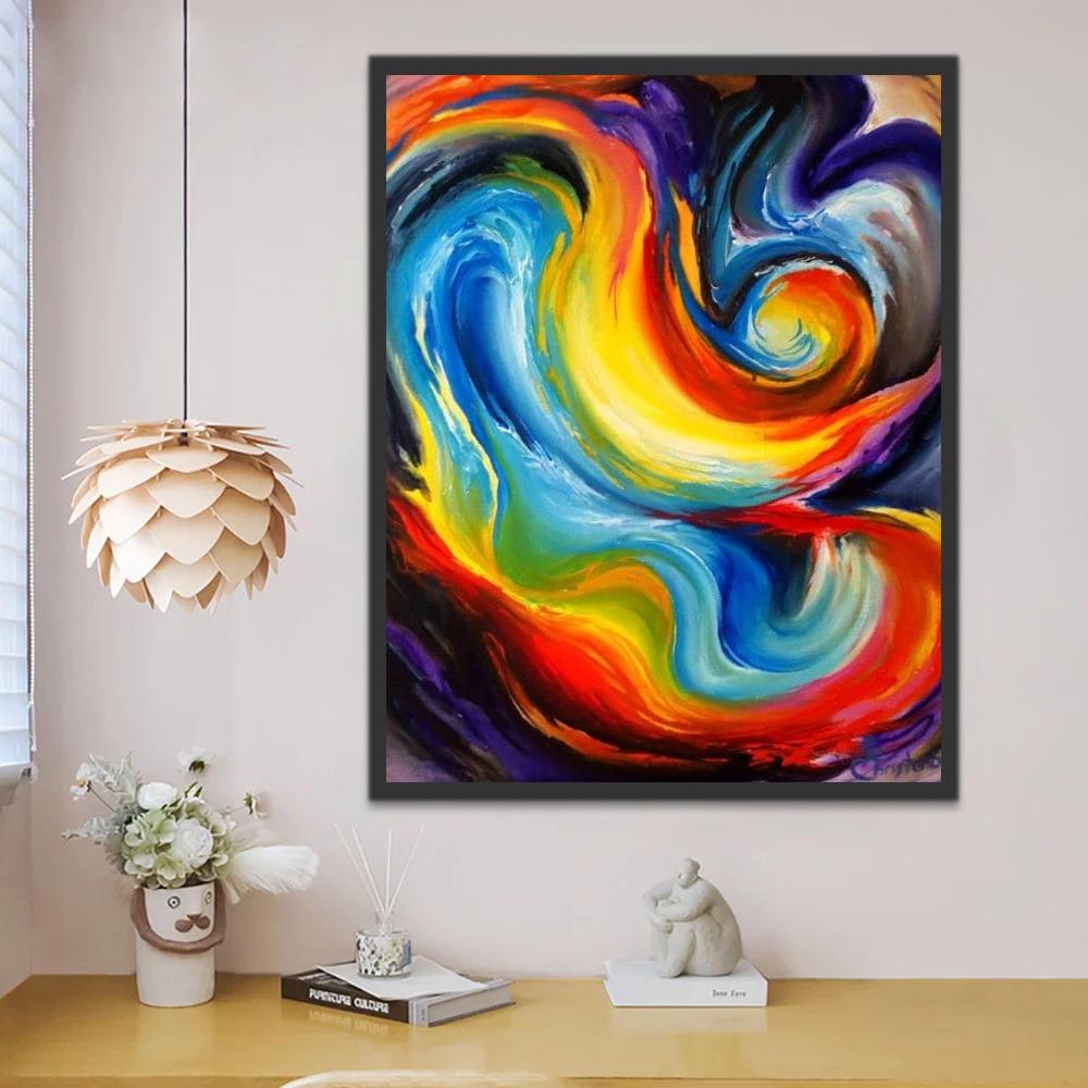 Arte Abstracto de Color Arcoíris Pintar por Números