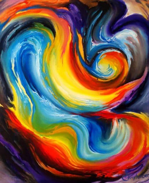 Arte Abstracto de Color Arcoíris Pintar por Números