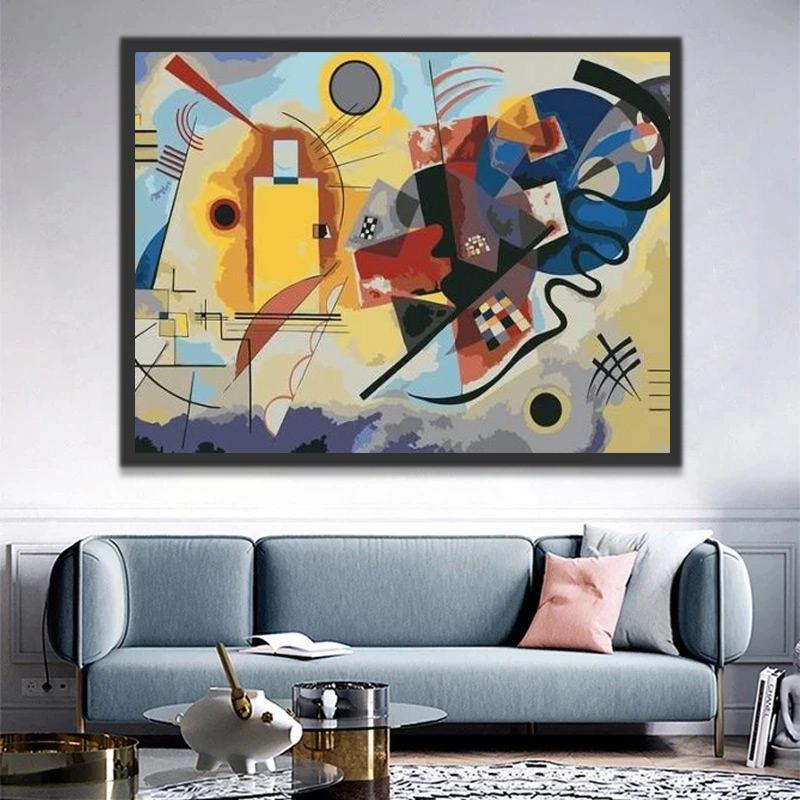 Arte Abstracto de Líneas y Colores Pintar por Números