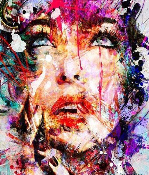 Arte Colorido Abstracto de Mujer Pintar por Números