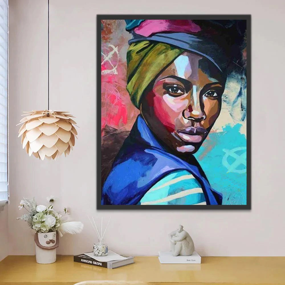 Arte Colorido de Mujer Morena Pintar por Números