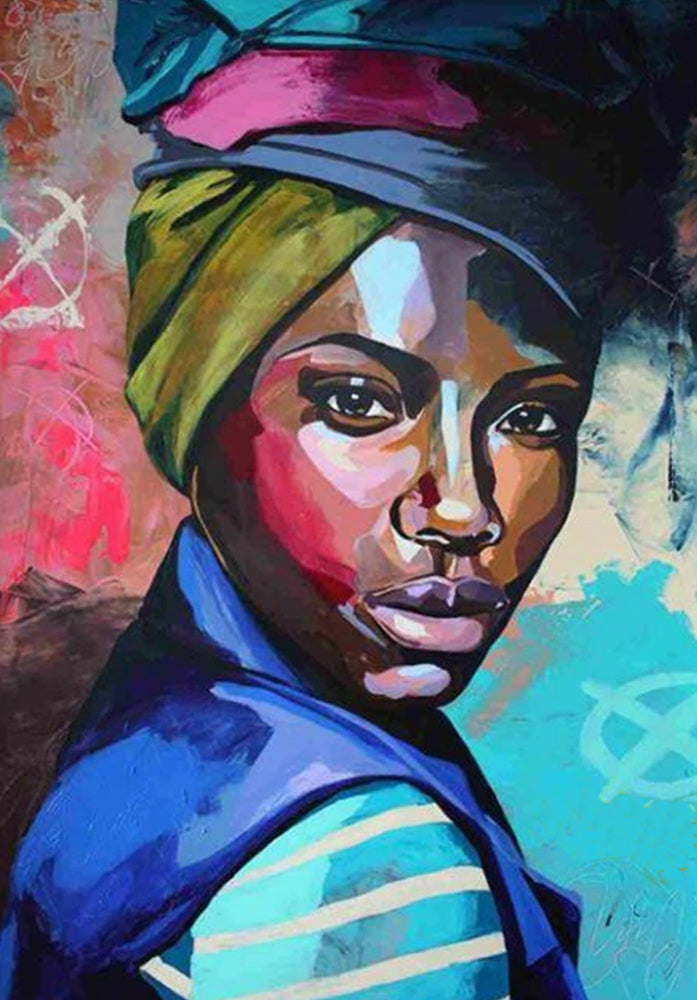 Arte Colorido de Mujer Morena Pintar por Números
