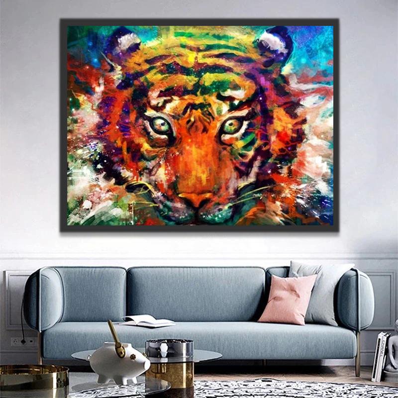 Arte Colorido de Tigre Pintar por Números