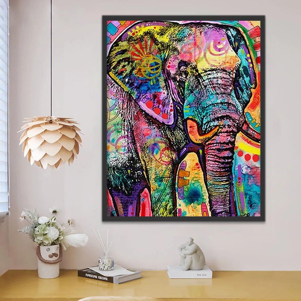 Arte de Elefante Abstracto Pintar por Números