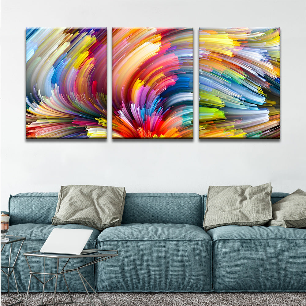 Arte de Líneas Coloridas 3 Partes Pintar por Números
