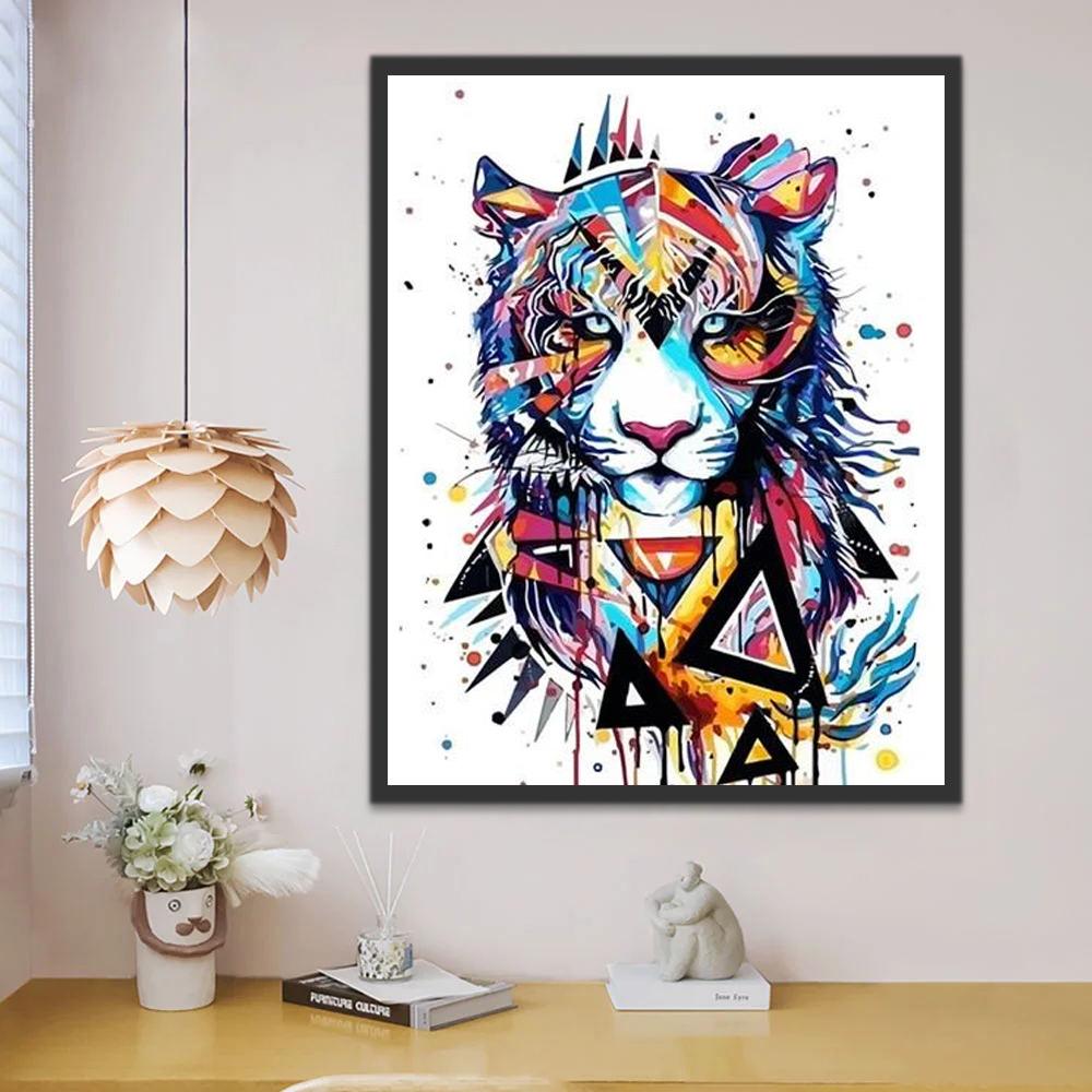 Arte de Tigre Colorido Pintar por Números