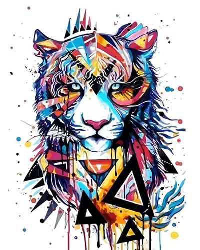 Arte de Tigre Colorido Pintar por Números