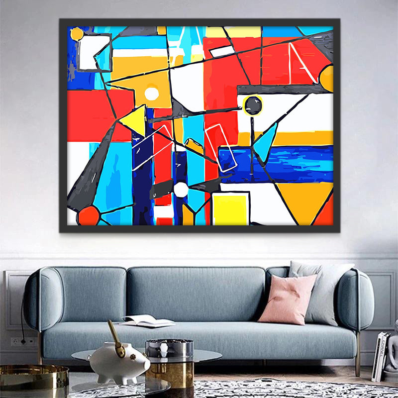 Arte Geométrico Colorido Pintar por Números