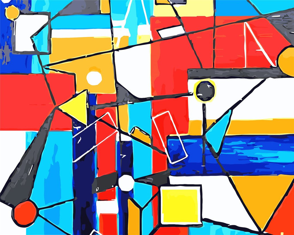 Arte Geométrico Colorido Pintar por Números