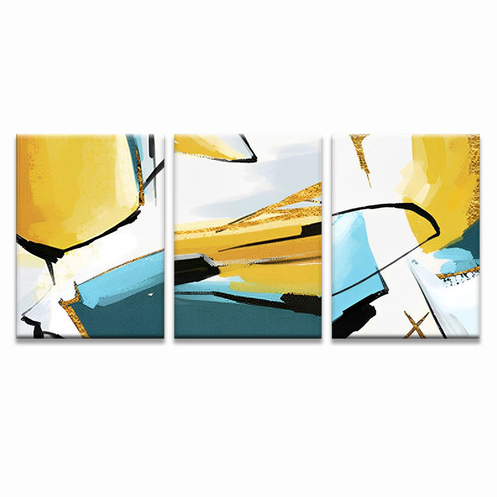 Arte Lineal Colorido Abstracto 3 Partes Pintar por Números